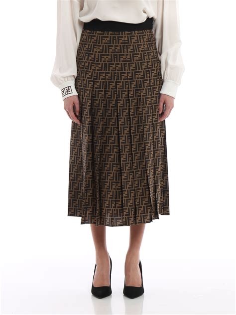 fendi cargo skirt|Fendi pleated midi skirt.